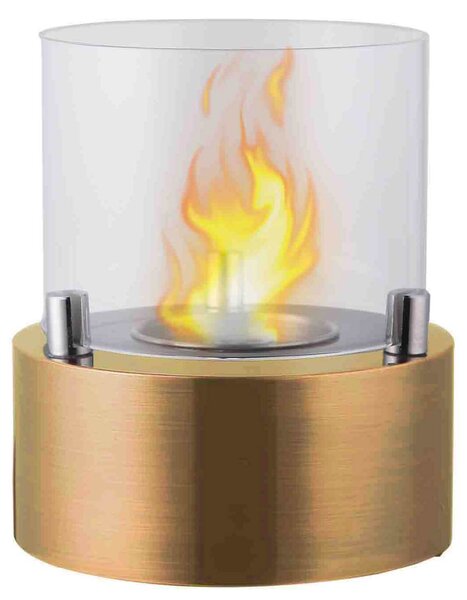 Camino a Bioetanolo da Tavolo Ø13x15,8cm Vannini Giotto Candle Oro