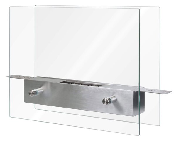 Camino a Bioetanolo da Tavolo 35x12 cm Qlima FFB106 Acciaio