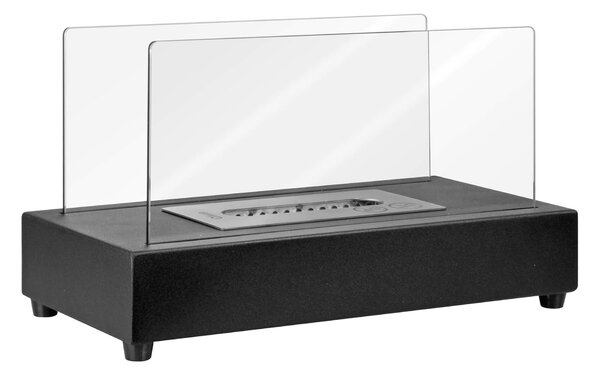 Camino a Bioetanolo da Tavolo 36x19 cm Qlima FFB105 Nero