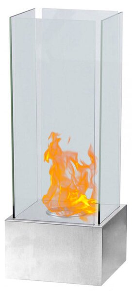 Camino a Bioetanolo da Tavolo 25x65x25 cm Megan Acciaio Inox