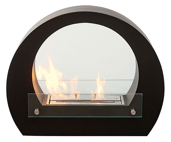 Camino a Bioetanolo da Pavimento 64x23x52 cm Karlsen Bologna Nero
