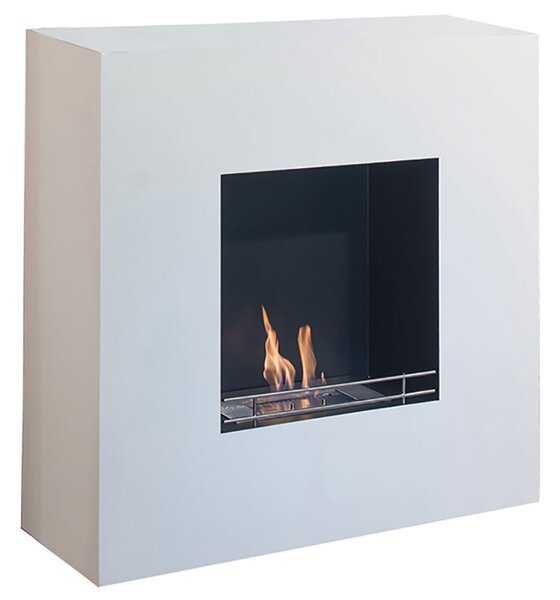 Camino a Bioetanolo da Pavimento 112x112 cm Karlsen Milano Bianco