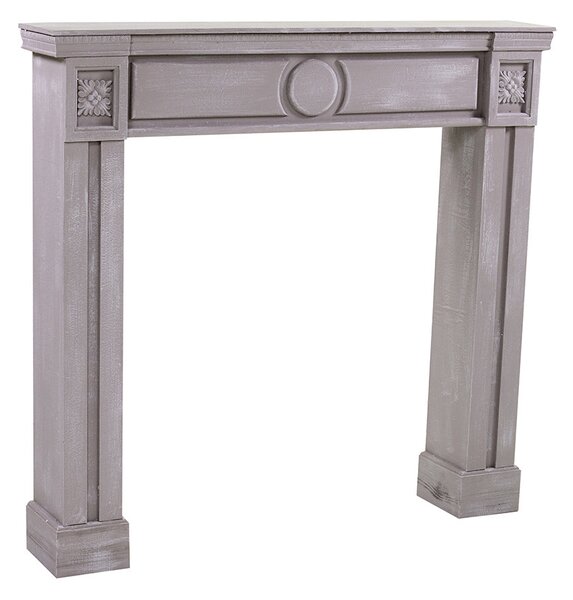 Cornice Camino in Legno 108x18x102cm Frame Tortora