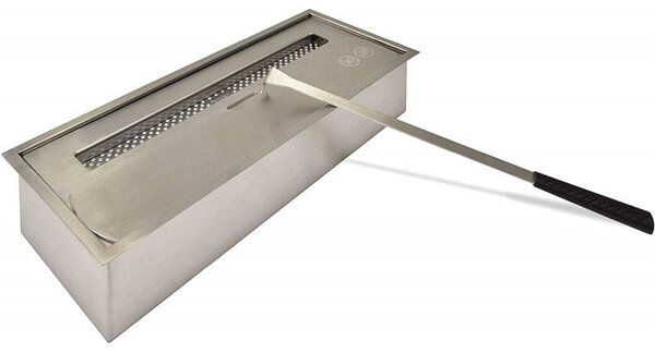 Bruciatore a Bioetanolo per Camini 45x18,7x9,5 cm 3,5L in Acciaio Inox