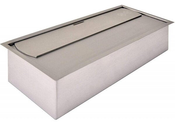 Bruciatore a Bioetanolo per Camini 45x18,7x9,5 cm 3,5L in Acciaio Inox