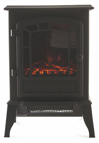 Camino Elettrico da Terra Effetto Fiamma 2000W Kooper London Nero
