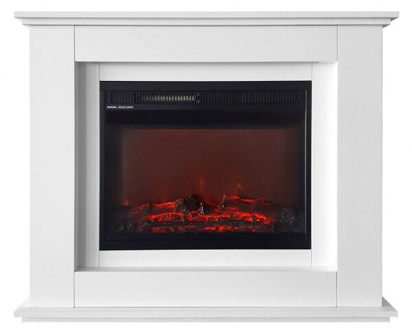 Camino Elettrico da Pavimento Effetto Fiamma 1500W Mya Bianco
