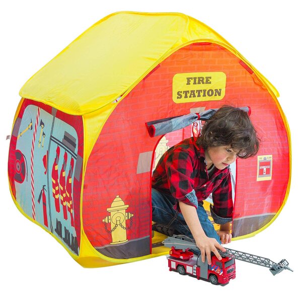 Tenda Casetta per Bambini Autoaprente Fun 2 Give Caserma dei Pompieri