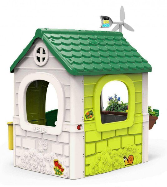 Casetta Gioco per Bambini Eco House 150x150x165 h cm in Plastica Multicolor