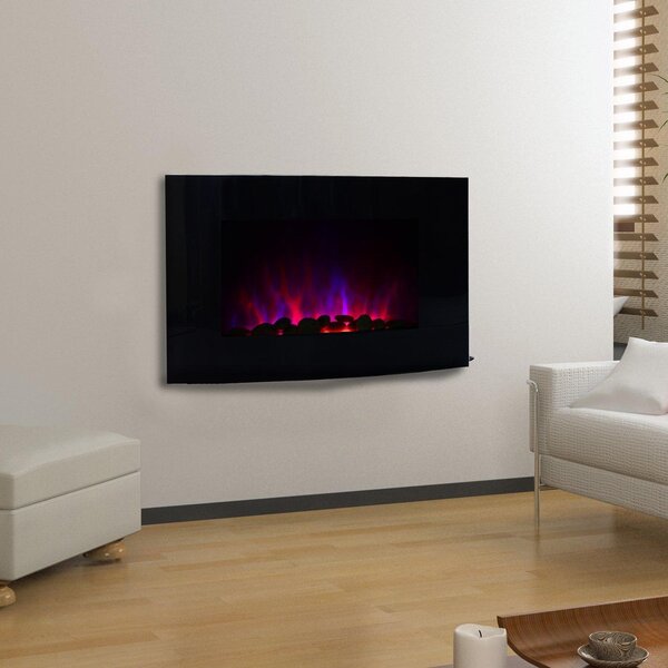 Camino Elettrico da Incasso 88.5x56 cm 1000/2000W con Vetro