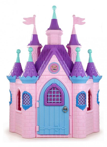 Casetta Gioco per Bambini Super Palazzo 123x100x102 h cm in Plastica Multicolor