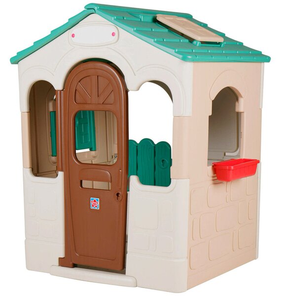 Casetta Gioco per Bambini 106x123x126 cm in Plastica Country Manor