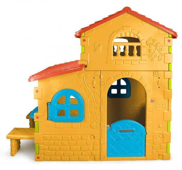 Casetta Gioco per Bambini Villa 199,9x154x180 h cm in Plastica Multicolor