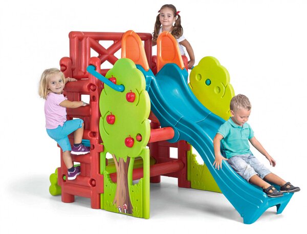 Casetta Gioco per Bambini Bosco 200x125x139 h cm in Plastica Multicolor