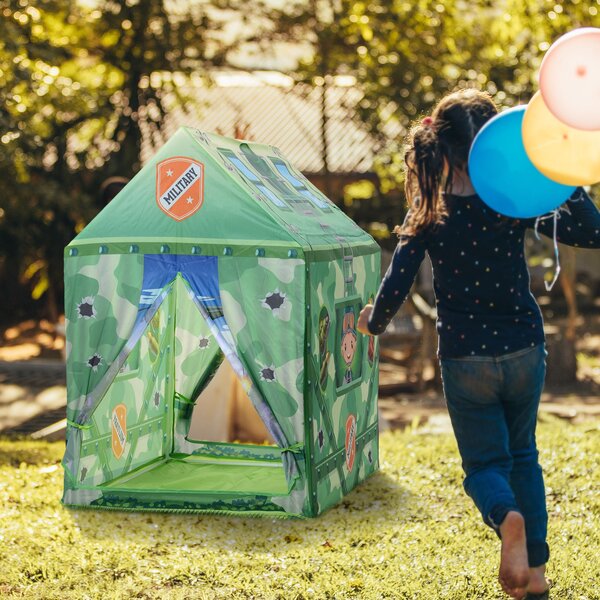 Tenda Casetta per Bambini 93x69x103 cm Mimetica Verde