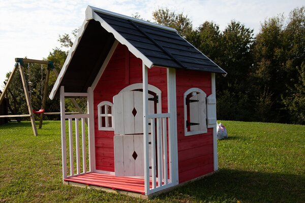 Casetta per Bambini da Esterno 97x114 cm in Legno Anny