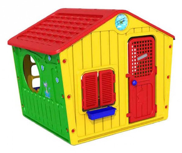 Casetta Gioco per Bambini Village 140x108x115 h cm in Plastica Multicolor
