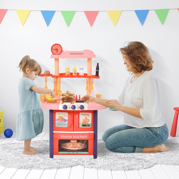 Cucina Giocattolo per Bambini 71,5x35x85,5 cm con Utensili Multicolore