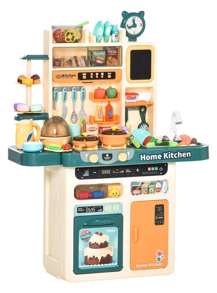 Cucina Giocattolo per Bambini 70x32x92,2cm in Polipropilene Beige e Verde