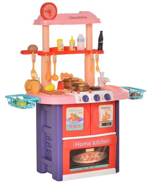 Cucina Giocattolo per Bambini 71,5x35x85,5 cm con Utensili Multicolore