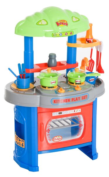 Cucina Giocattolo per Bambini Blu e Grigio