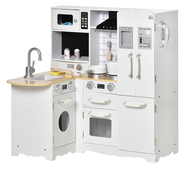 Cucina Giocattolo per Bambini 82x65x87 cm in Legno Bianco
