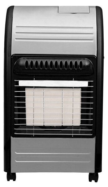 Stufa a Gas Gpl da Interno 4,2kW Bombola 15 Kg Qlima GH2042 R Acciaio e Nero