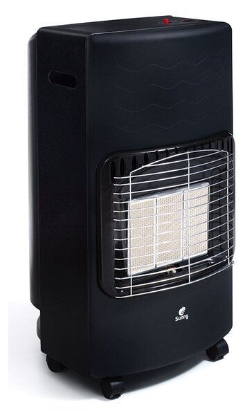 Stufa a Gas GPL Infrarossi 4200W 3 Mattoni Nera
