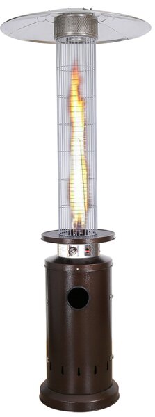 Stufa a Cilindro Gas Gpl da Esterno 13 kW Fire Glass Moka