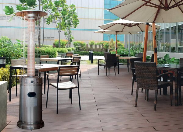 Stufa da Esterno a Cilindro Gas Gpl 12 kW Kraus Ares Silver