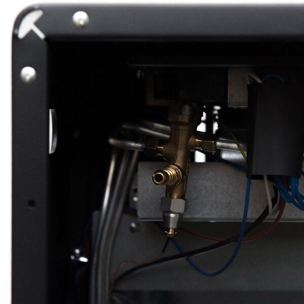 Stufa a Gas Gpl Ventilata da Interno con Ifrarossi e Alogena 4,2 kW Nera