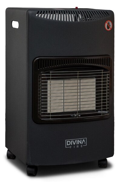 Stufa a Gas Gpl da Interno ad Infrarossi 4,2 kW Nera