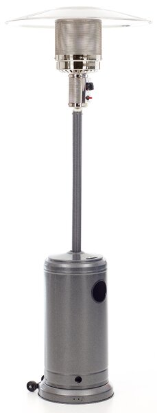 Stufa a Fungo da Esterno a Gas GPL 13,5 kW Grigio Opaco Martellato