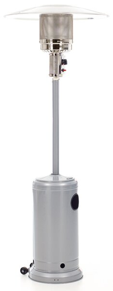 Stufa a Fungo da Esterno a Gas GPL 13,5 kW Grigio Scuro Lucido