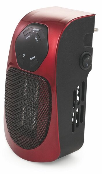 Stufa Stufetta da Parete 500W Display LCD Kooper Ghibli Rosso