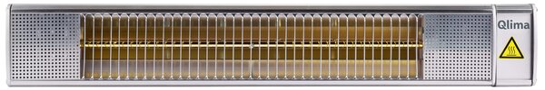 Stufa Elettrica da Parete per Esterno 2000W Qlima PEW3020 Silver