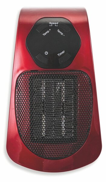 Stufa Stufetta da Parete 500W Display LCD Kooper Ghibli Rosso