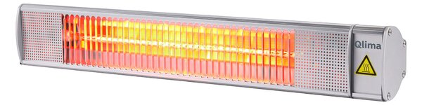 Stufa Elettrica da Parete per Esterno 2000W Qlima PEW3020 Silver