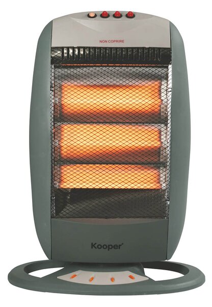 Stufa Alogena 1200W 3 Elementi Kooper India Tortora