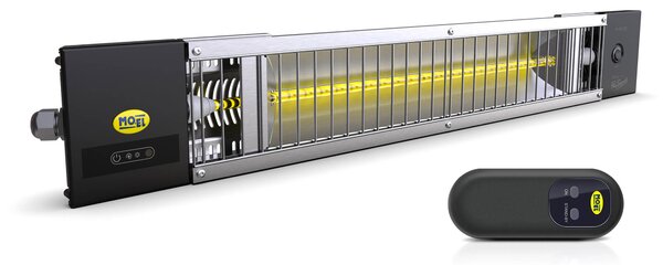 Stufa Elettrica ad Infrarossi 83x3,8x12 cm da Parete 1200W con Telecomando Moel Petalo