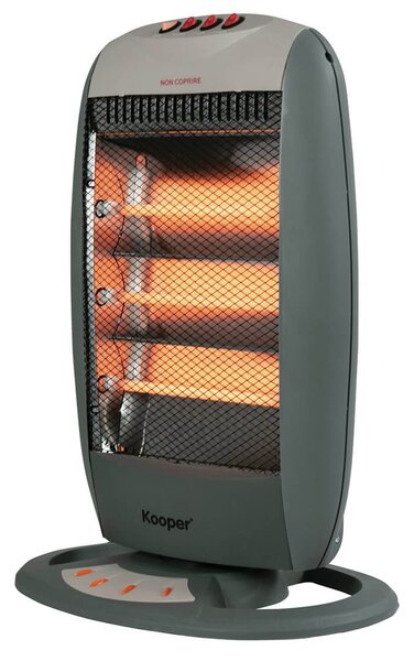 Stufa Alogena 1200W 3 Elementi Kooper India Tortora