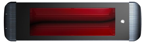 Stufa Elettrica ad Infrarossi 118x25x7,5 cm da Parete 2400W Dimmerabile Moel Aaren Nera