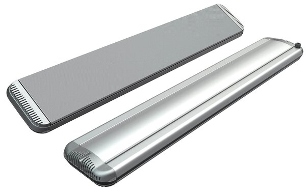 Stufa Elettrica ad Infrarossi 110x20,1x5,8 cm da Soffitto 1500W in Alluminio Moel Hot-Top Silver