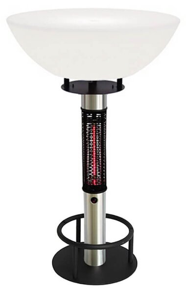 Stufa Elettrica Tavolo Riscaldante da Esterno 1500W con Luce LED Kraus Rea