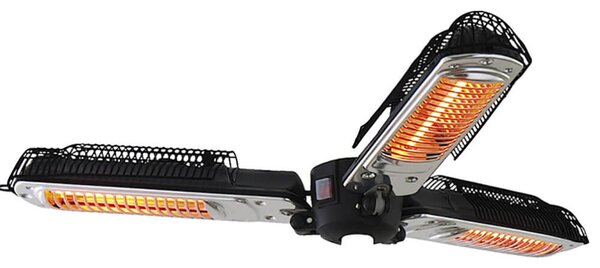 Stufa da Esterno Lampada Riscaldante Elettrica per Ombrelloni 2000W Kraus Demetra