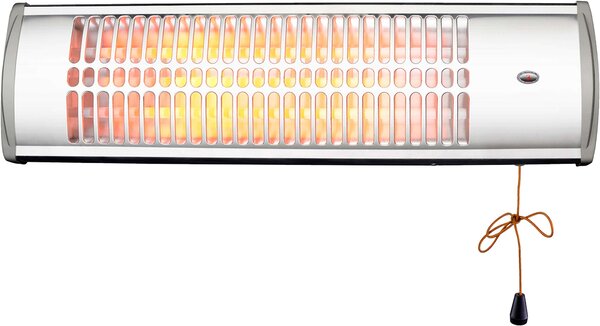 Stufa Elettrica ad Infrarossi 56x13,5x16,5 cm da Parete 1200W Qlima EBH 112
