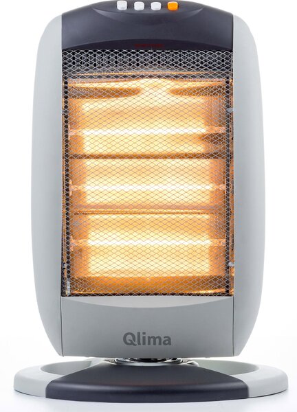 Stufa Alogena 1200W 3 Elementi Qlima EIH 1200 Bianca