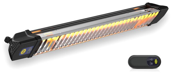 Stufa Elettrica ad Infrarossi 82,5x12,5x8,5 cm da Parete Soffitto 1800W Moel Iris 867NRC