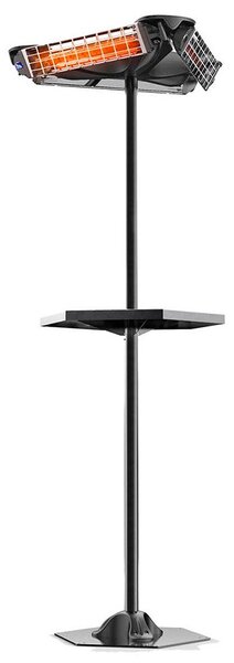 Stufa Elettrica ad Infrarossi a Piantana 3600W con Tavolino Moel Girasole 769T Table