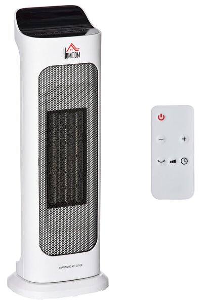 Stufetta Elettrica Oscillante da Scrivania 17,6x13,7x50 cm 2000W Bianca